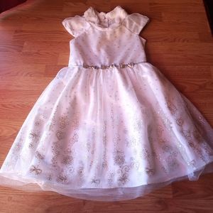 Jona Michelle fancy girls dress, white sz 10